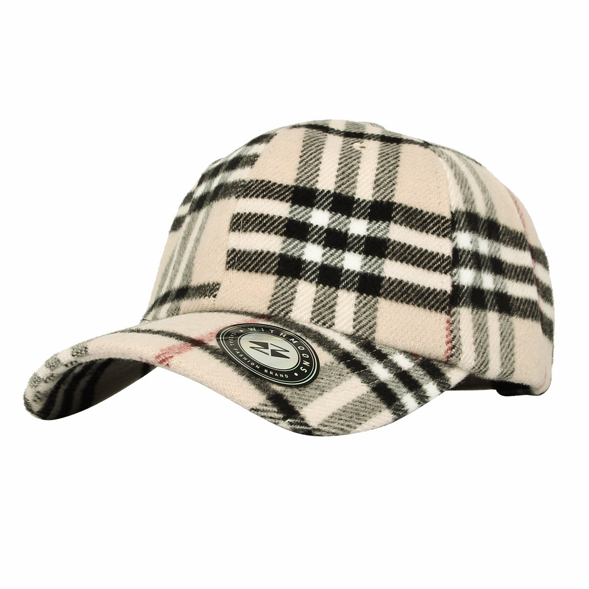 Baseball Cap Tartan Plaid Check Winter Cotton Hat – WITHMOONS