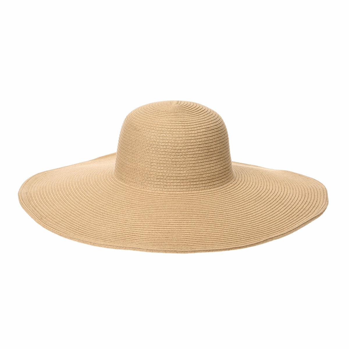 Krystle Stylish Straw Sun Hat Wide Large Brim Beach Floppy Hat-(White)