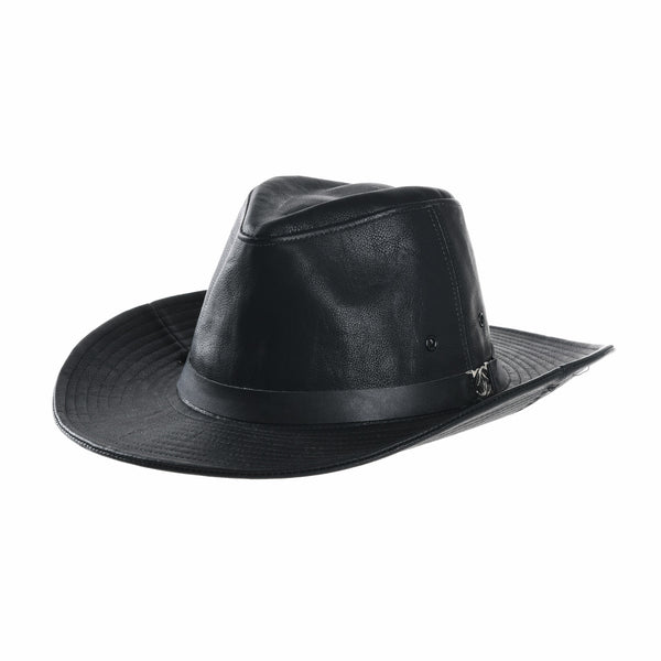 Faux Leather Hat Outback Hat Fedora