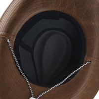 Faux Leather Hat Outback Hat Fedora CD8859