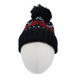 Knit Fairs Isle Nordic Bobble Pom Beanie Hat CR5128