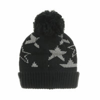 Knit Fairs Isle Nordic Bobble Pom Beanie Hat CR5128