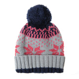 Knit Fairs Isle Nordic Bobble Pom Beanie Hat CR5128