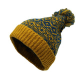 Knit Fairs Isle Nordic Bobble Pom Beanie Hat CR5128