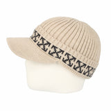 Winter Knit Visor Beanie Hat Baseball Watch Cap CRQ1102