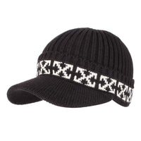 Winter Knit Visor Beanie Hat Baseball Watch Cap CRQ1102