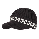 Winter Knit Visor Beanie Hat Baseball Watch Cap CRQ1102