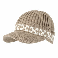 Winter Knit Visor Beanie Hat Baseball Watch Cap CRQ1102