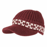 Winter Knit Visor Beanie Hat Baseball Watch Cap CRQ1102