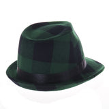 Wool Fedora Hat Glen Tartan Plaid Check Pattern DW6488