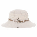 Boonie Bush Hat Wide Brim Faux Leather Band Side Snap DW8340