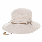 Boonie Bush Hat Wide Brim Faux Leather Band Side Snap DW8340