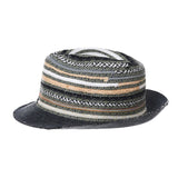 Fedora Hat Summer Cool Aztec Pattern Paperstraw Trilby For Men GN61001