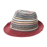 Fedora Hat Summer Cool Aztec Pattern Paperstraw Trilby For Men GN61001