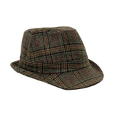 Tartan Plaid Check Pattern Fedora Hat Wool Classic Trilby LD61467