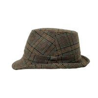 Tartan Plaid Check Pattern Fedora Hat Wool Classic Trilby LD61467