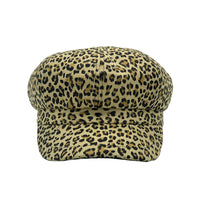 Animal Print Cotton Newsboy Cabbie Peaked Beret Cap Baker Boy Flat Cap LDG1515