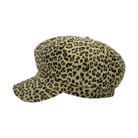 Animal Print Cotton Newsboy Cabbie Peaked Beret Cap Baker Boy Flat Cap LDG1515