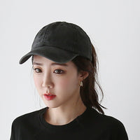 Ponytail High Bun Hat Ponycaps Cotton Baseball Cap PZ10041