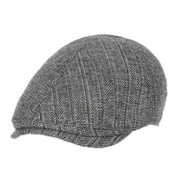 Flat Cap Wool Herringbone Vintage Newsboy Ivy Hat SL3464