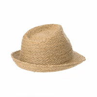 Fedora Hat Summer Cool Bocasi Raffia Simple Plain Seamless Unique Hat SL6986