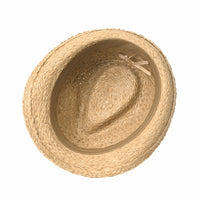 Fedora Hat Summer Cool Bocasi Raffia Simple Plain Seamless Unique Hat SL6986