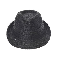 Fedora Hat Summer Cool Bocasi Raffia Simple Plain Seamless Unique Hat SL6986