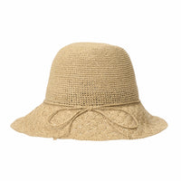 Women Flanging Straw Sun Hat Bocassi Summer Bowler Beach Cap SL8987