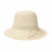 Women Flanging Straw Sun Hat Bocassi Summer Bowler Beach Cap SL8987