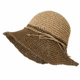 Women Floppy Flanging Straw Sun Hat Summer Beach Cap Wide Brim SLH1256