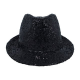 Sequins Bling Fedora Hat Sparkle Shining Bucket Cap for Adults Costume YT61411