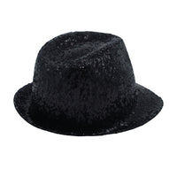 Sequins Bling Fedora Hat Sparkle Shining Bucket Cap for Adults Costume YT61411