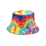 Cotton Reversible Bucket Hat Colorful Tropical Print Double Side Wear Fisherman Cap YZB0120