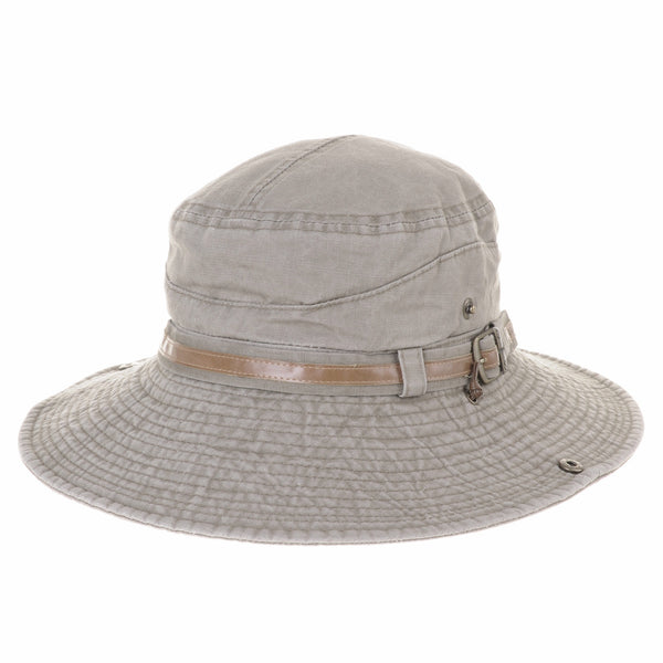 Boonie Bush Hat Wide Brim Faux Leather Band Side Snap – WITHMOONS