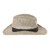 Western Cowboy Hat Paper Straw Linen Fedora Panama Hat DW8659