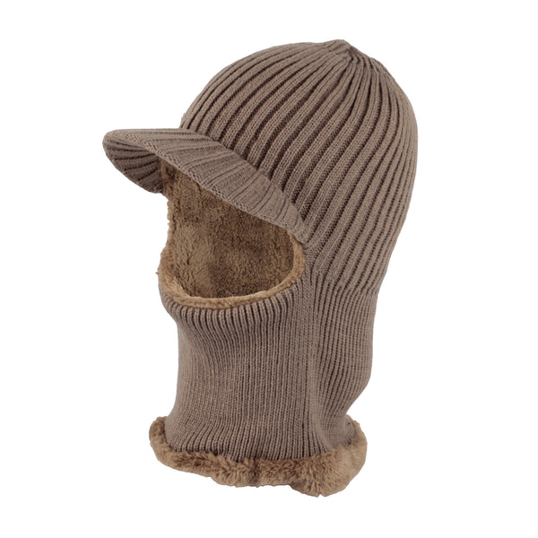Winter Knit Visor Beanie – Balaclavas Fleece Hat Face WITHMOONS Mask