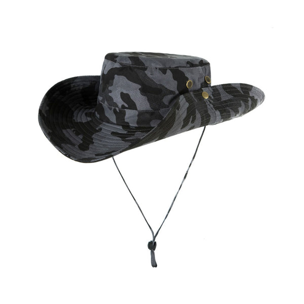 Men Military Camo Boonie Bucket Hat Wide Brim Safari Fishing Hunting Sun  Cap