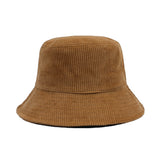 Corduroy Bucket Hat Outdoor Fishing Boonie Cap Packable Sun Hat