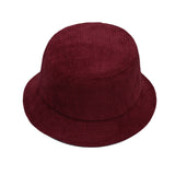 Corduroy Bucket Hat Outdoor Fishing Boonie Cap Packable Sun Hat YZB0209